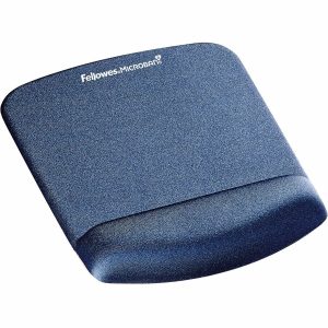 Fellowes&reg; PlushTouch&trade; Foam Mouse Pad Wrist Support with MICROBAN&reg; - Blue (9287301)