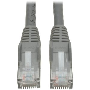 Eaton Tripp Lite Series Cat6 Gigabit Snagless Molded (UTP) Ethernet Cable (RJ45 M/M), PoE, Gray, 75 ft. (22.86 m)