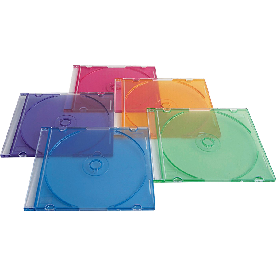 Verbatim CD/DVD Color Slim Jewel Cases, Assorted - 50pk - Image 2