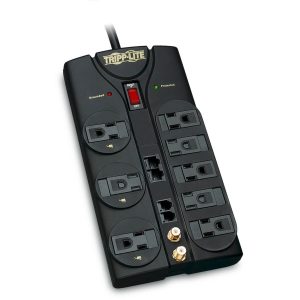 Eaton Tripp Lite Series Protect It! 8-Outlet Surge Protector, 10 ft. Cord, 3240 Joules, Modem/Coax/Ethernet Protection, RJ45