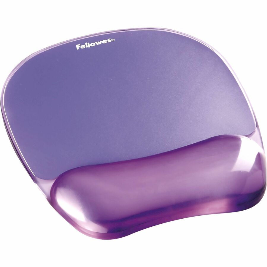 Fellowes® Crystals™ Gel Mouse Pad with Wrist Rest - Purple (91441)