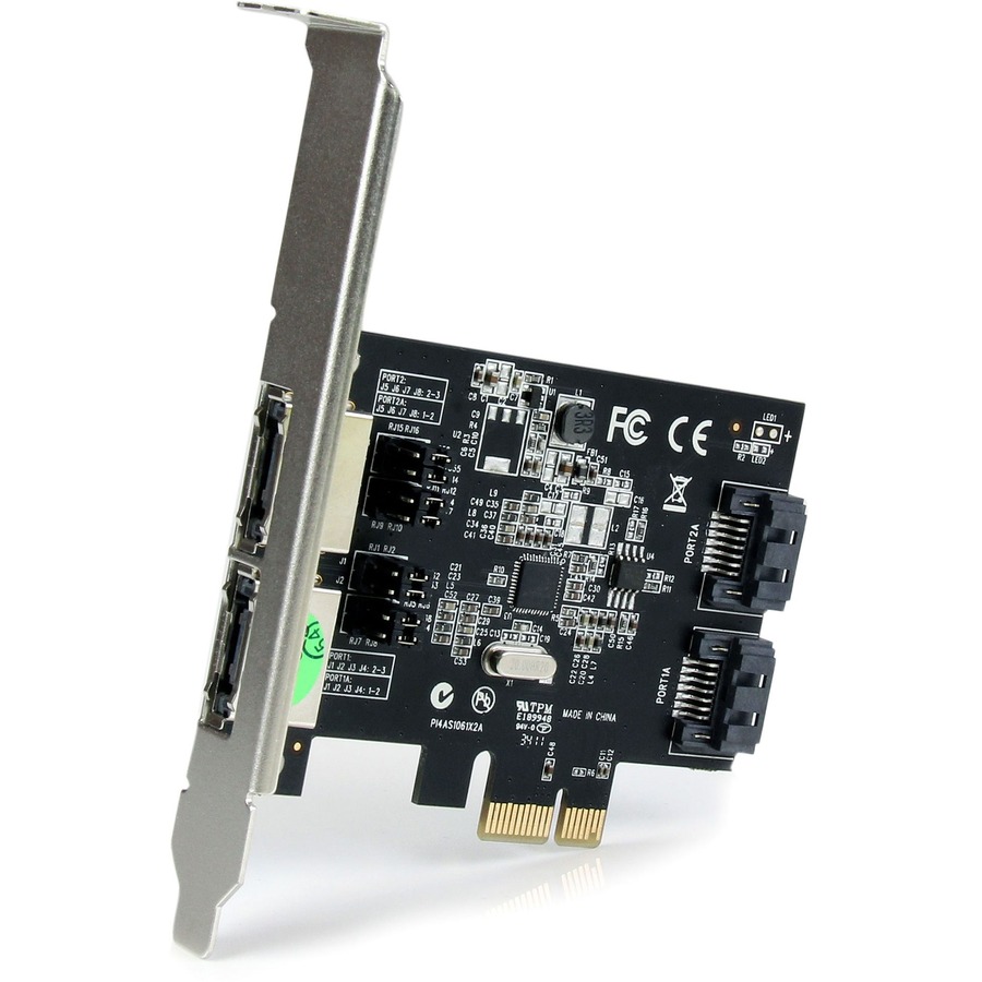 StarTech.com 2 Port PCI Express SATA 6 Gbps eSATA Controller Card - Dual Port PCIe SATA III Card - 2 Int/2 Ext - Image 2
