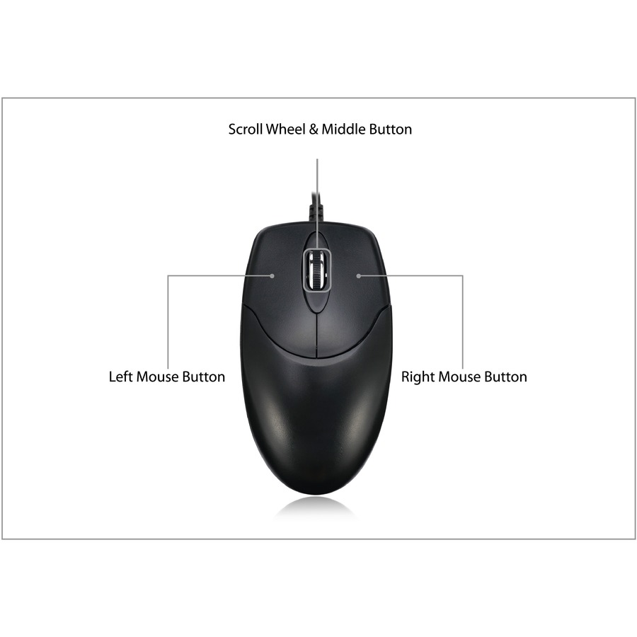 Adesso 3 Button Desktop Optical Scroll Mouse (PS/2) - Image 6