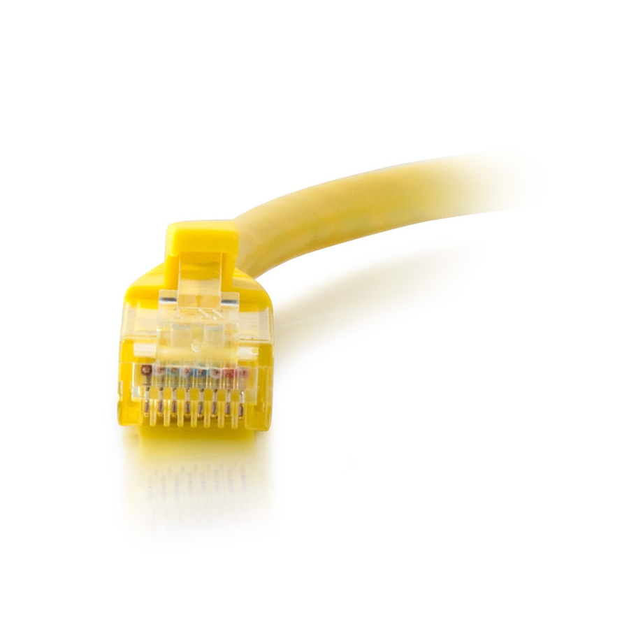 C2G 12ft Cat6a Snagless Unshielded (UTP) Ethernet Cable - Cat6a Network Patch Cable - PoE - Yellow - Image 3