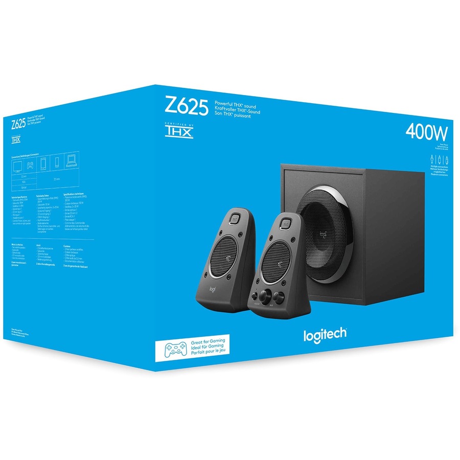 Logitech Z625 2.1 Speaker System - 200 W RMS - Black - Image 2