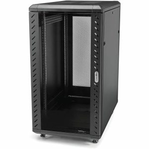 StarTech.com 4-Post 32U Server Rack Cabinet, 19" Data Rack Cabinet for Computer / IT Equipment, Home Network Rack, Half Height Server Rack