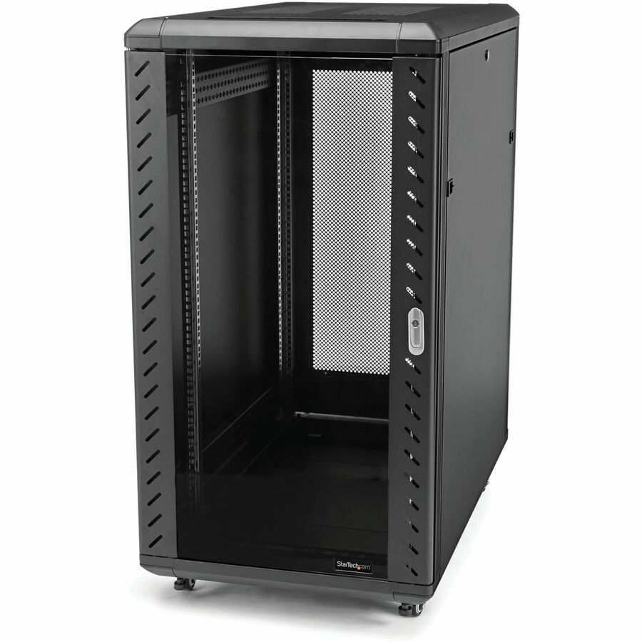 StarTech.com 4-Post 32U Server Rack Cabinet, 19" Data Rack Cabinet for Computer / IT Equipment, Home Network Rack, Half Height Server Rack