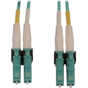 Eaton Tripp Lite Series 400G Multimode 50/125 OM4 Switchable Fiber Optic Cable (Duplex LC-PC M/M), LSZH, Aqua, 7 m (23 ft.)