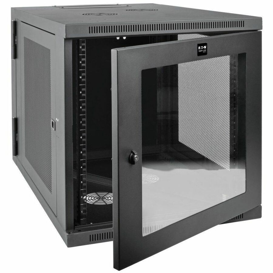Eaton Tripp Lite Series SmartRack 12U Server-Depth Wall-Mount Small Rack Enclosure, Clear Acrylic Window, Hinged Back - Image 3