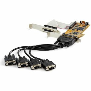 StarTech.com 8-Port PCI Express RS232 Serial Adapter Card, PCIe to DB9 Controller 16C1050 UART, Low Profile, 15kV ESD, Windows Only, TAA