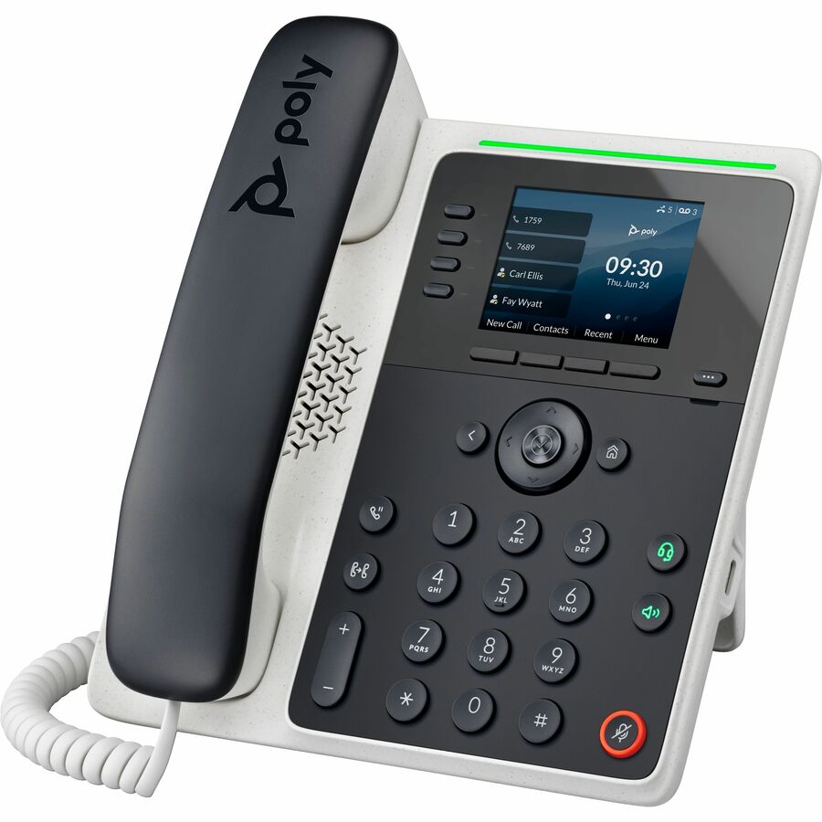 Poly Edge E220 IP Phone - Corded - Corded/Cordless - Bluetooth - Desktop, Wall Mountable - Black - Image 2
