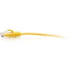 C2G 15ft Cat6a Snagless Unshielded (UTP) Slim Ethernet Cable - Cat6a Slim Network Patch Cable - PoE - Yellow