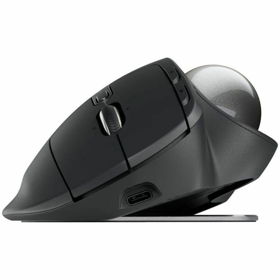 Logitech MX Ergo S Plus Advanced Wireless Trackball Mouse, USB-C Rechargeable Wireless Ergonomic Mouse With Bluetooth and Encrypted Dongle, 6 Programmable Buttons, for PC/Mac (Graphite) - Image 5