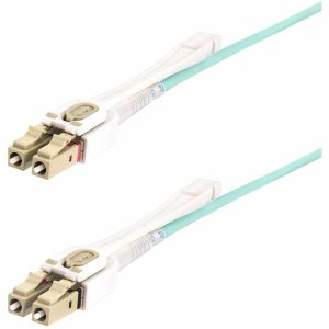 StarTech.com 8m (26.2ft) LC (UPC) OM4 Multimode Fiber Optic Cable w/Push Pull Tabs, 50/125&micro;m, 100G, Low Insertion Loss, LSZH Jumper Cord