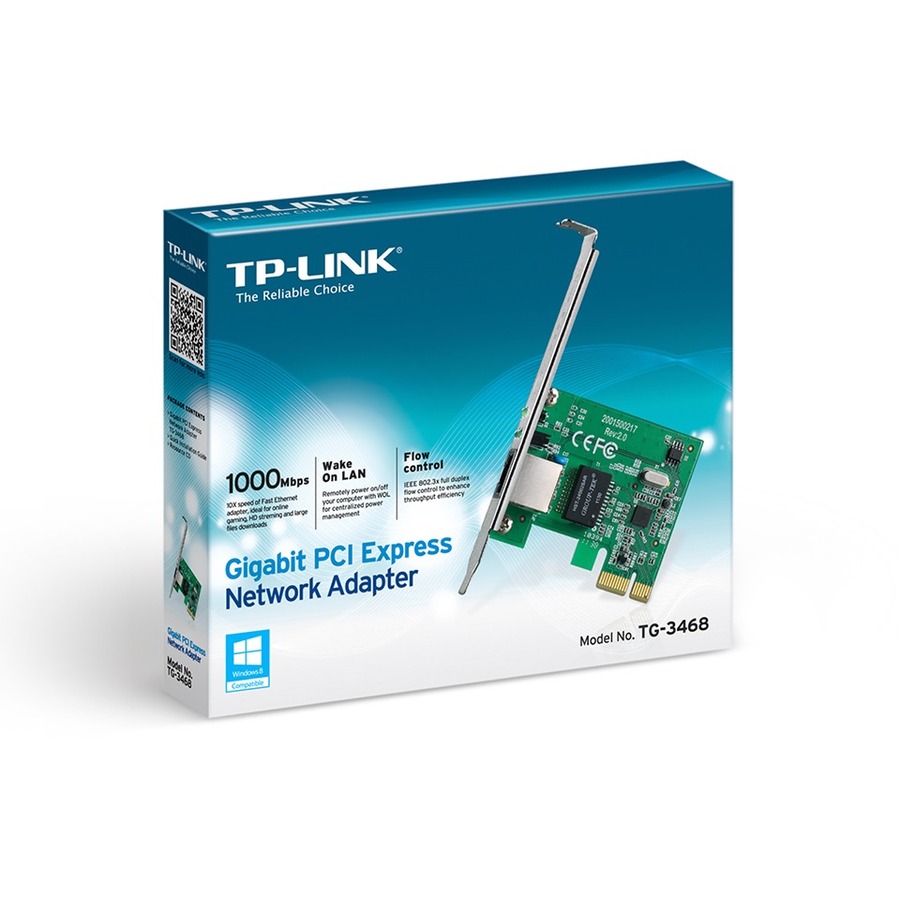 TP-LINK TG-3468 -10/100/1000Mbps Gigabit Ethernet PCI Express Network Card - Image 2