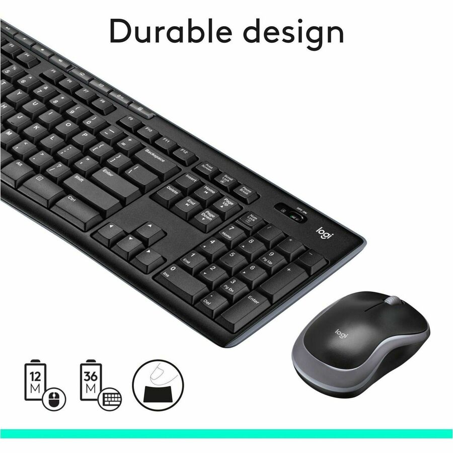 Logitech MK270 Wireless Keyboard and Mouse Combo for Windows, 2.4 GHz Wireless, Compact Mouse, Black - Image 7