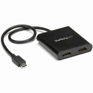 StarTech.com USB-C to Dual HDMI Adapter, USB Type-C Multi-Monitor MST Hub, Dual 4K 30Hz HDMI Laptop Display Extender/Splitter, Windows~