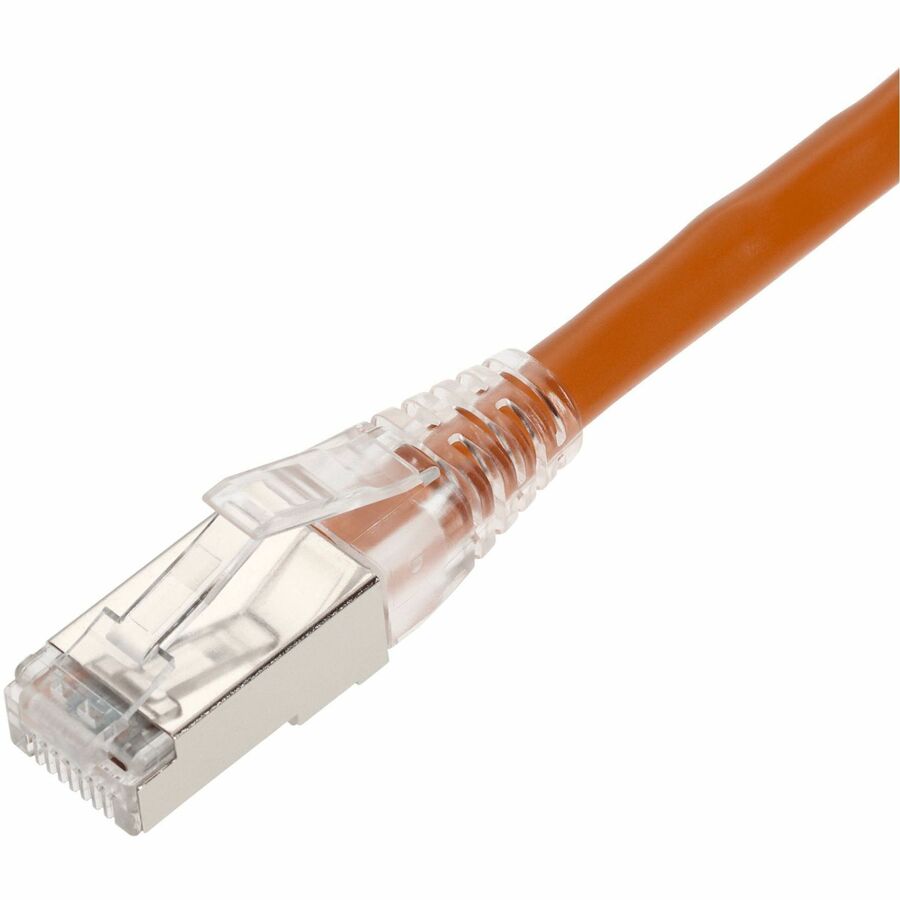 AddOn 5ft Orange CAT 6 Shielded PVC Ethernet Cable Snagless Bubble Boot RJ-45 M/M - Image 2