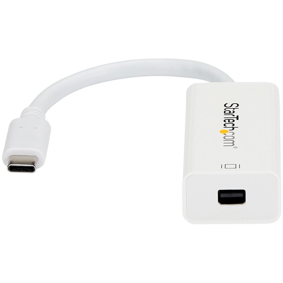 StarTech.com - USB-C to Mini DisplayPort Adapter - 4K 60Hz - White - USB Type-C to Mini DP Adapter - Thunderbolt 3 Compatible - Image 4