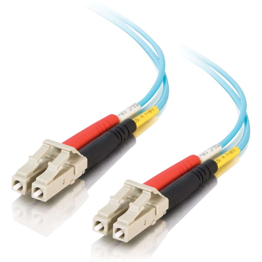 C2G 4m LC-LC 10Gb 50/125 Duplex Multimode OM3 Fiber Cable - Aqua - 13ft