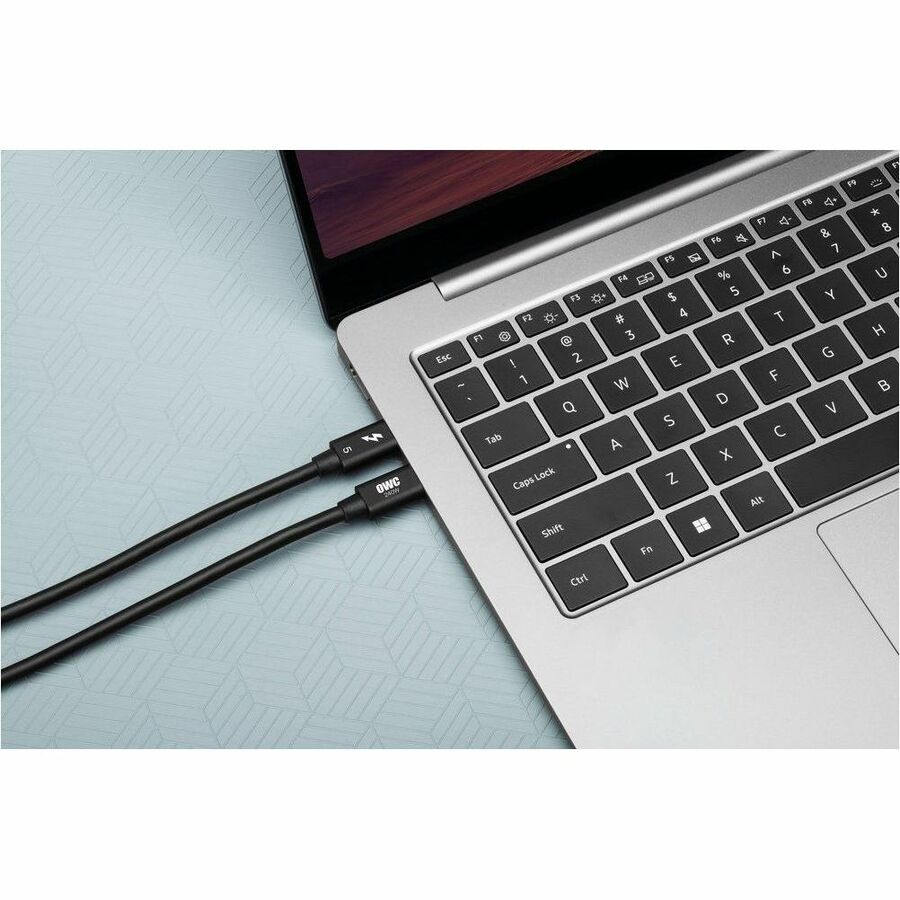 OWC 1.0M (39.4") Thunderbolt 5 (USB-C) Cable Black for Thunderbolt And USB-C Devices - Black - Image 3