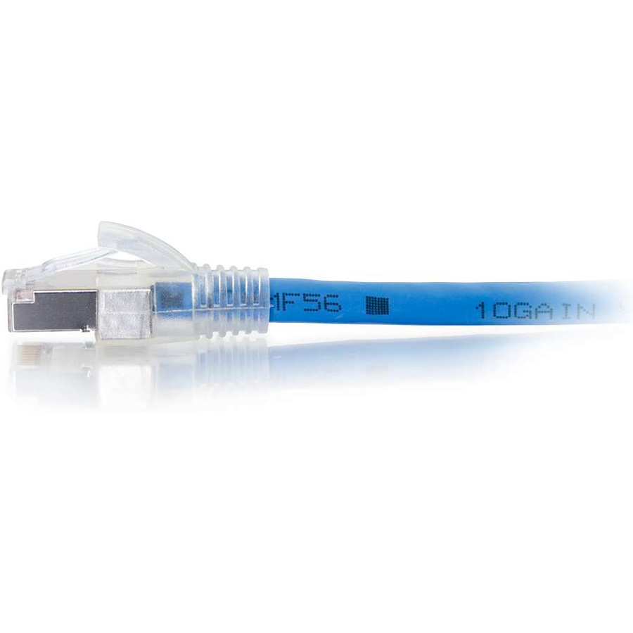 C2G 50ft HDBaseT Cat6a Discontinuous Shielded Ethernet Cable - Cat6a Network Patch Cable - PoE - TAA Compliant - Blue - Image 2