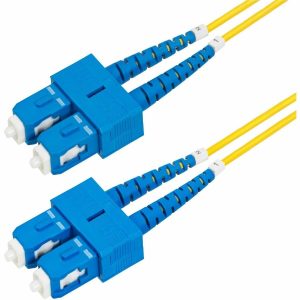 StarTech.com 3m (9.8ft) SC to SC (UPC) OS2 Single Mode Duplex Fiber Optic Cable, 9/125, 40G/100G, Low Insertion Loss, LSZH Jumper Cord