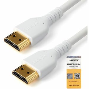StarTech.com 2m Premium Certified HDMI 2.0 Cable with Ethernet - 6ft High Speed UHD 4K 60Hz HDR Durable Rugged Ultra HD HDMI Monitor Cord