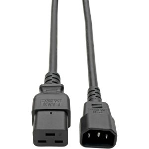 Eaton Tripp Lite Series Power Cord, C19 to C14 - Heavy-Duty, 15A, 250V, 14 AWG, 4 ft. (1.22 m), Black