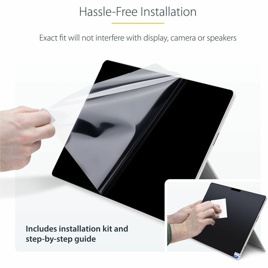 StarTech.com 4-Way Privacy Screen For 13-inch Surface Pro 8/9/X Laptop, For Portrait/Landscape, Touch-Enabled, +/- 30 Deg. View, Matte - Image 7