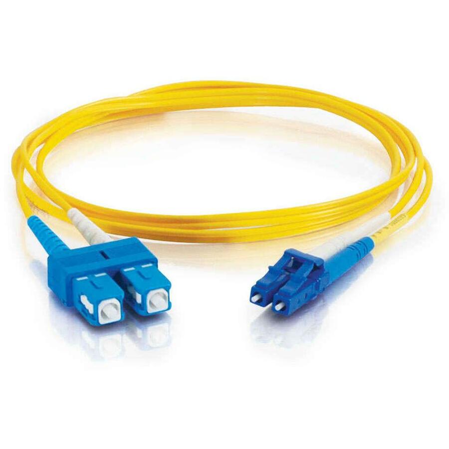 C2G 3m LC-SC 9/125 Duplex Single Mode OS2 Fiber Cable - Yellow - 10ft - Image 2