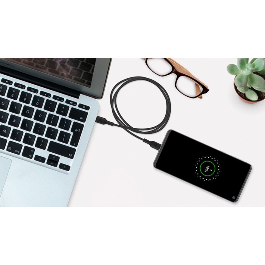 Belkin 60W USB-C to USB-C Cable - 480 Mbps - PVC - M/M - 1m/3.3ft - Black - Image 6