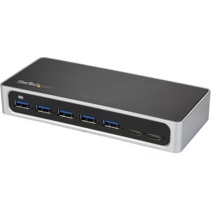 StarTech.com 7 Port USB C Hub with Fast Charge - 5x USB-A & 2x USB-C (USB 3.0 SuperSpeed 5Gbps) - USB 3.2 Gen 1 Adapter Hub - Self Powered