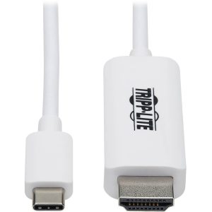 Eaton Tripp Lite Series USB-C to HDMI Adapter Cable (M/M), 4K, 4:4:4, Thunderbolt 3 Compatible, White, 3 ft. (0.9 m)