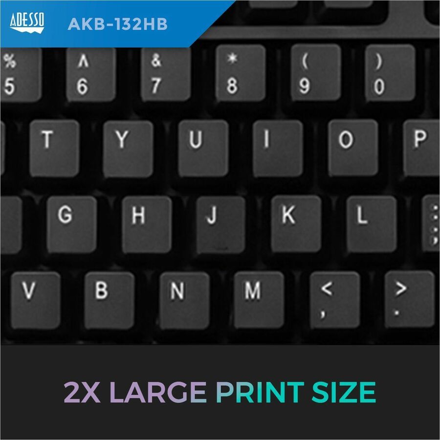 Adesso Multimedia Desktop Keyboard with 3-Port USB Hub - Image 7