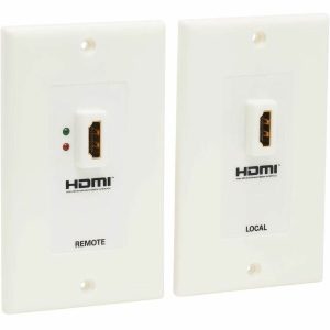 Eaton Tripp Lite Series HDMI over Dual Cat5/Cat6 Extender Wall Plate Kit with Transmitter and Receiver, TAA