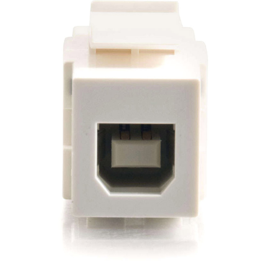 C2G Snap-In USB A/B Female Keystone Insert Module - White - Image 3