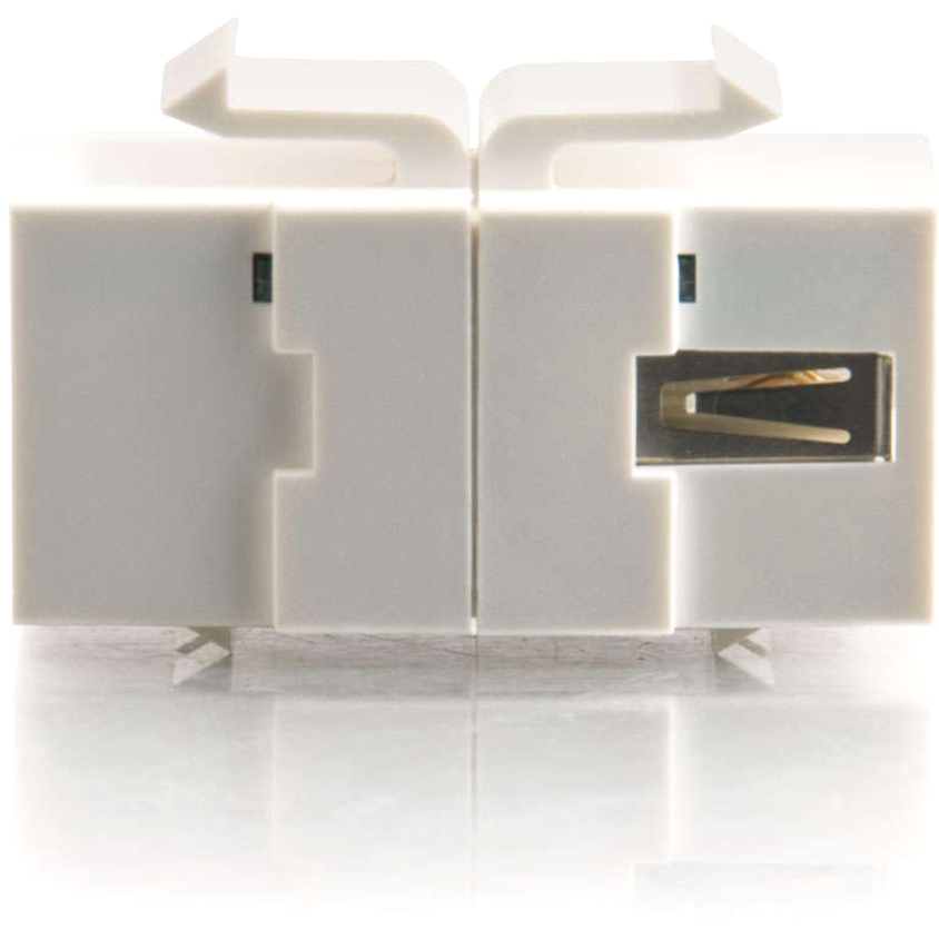 C2G Snap-In USB A/B Female Keystone Insert Module - White - Image 4