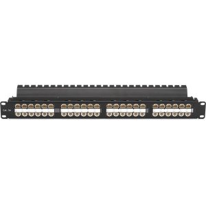 Black Box CAT5e Feed-Through Patch Panel - 1U, Unshielded, 48-Port