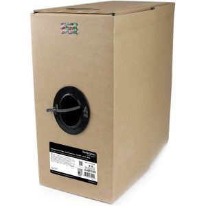 StarTech.com Bulk Cat 6 Ethernet Cable - 1000 ft. - Solid - CMP/FT6 Plenum Fire Rating - ETL Verified - Black - TAA Compliant