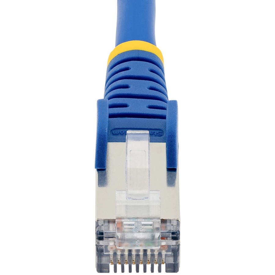 StarTech.com 10ft CAT6a Ethernet Cable, Blue Low Smoke Zero Halogen (LSZH) 10 GbE 100W PoE S/FTP Snagless RJ-45 Network Patch Cord - Image 4