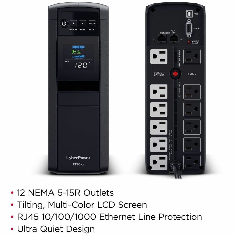 CyberPower CP1350PFCLCD PFC Sinewave UPS Systems - Image 2