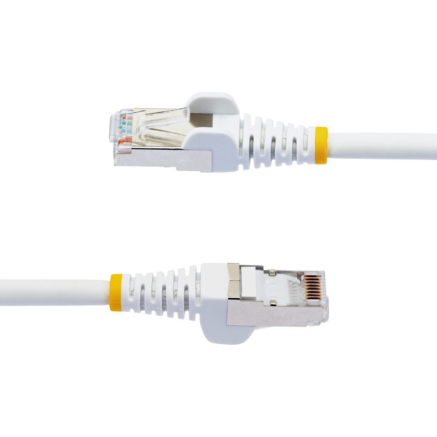 StarTech.com 15ft CAT6a Ethernet Cable, White Low Smoke Zero Halogen (LSZH) 10 GbE 100W PoE S/FTP Snagless RJ-45 Network Patch Cord - Image 3