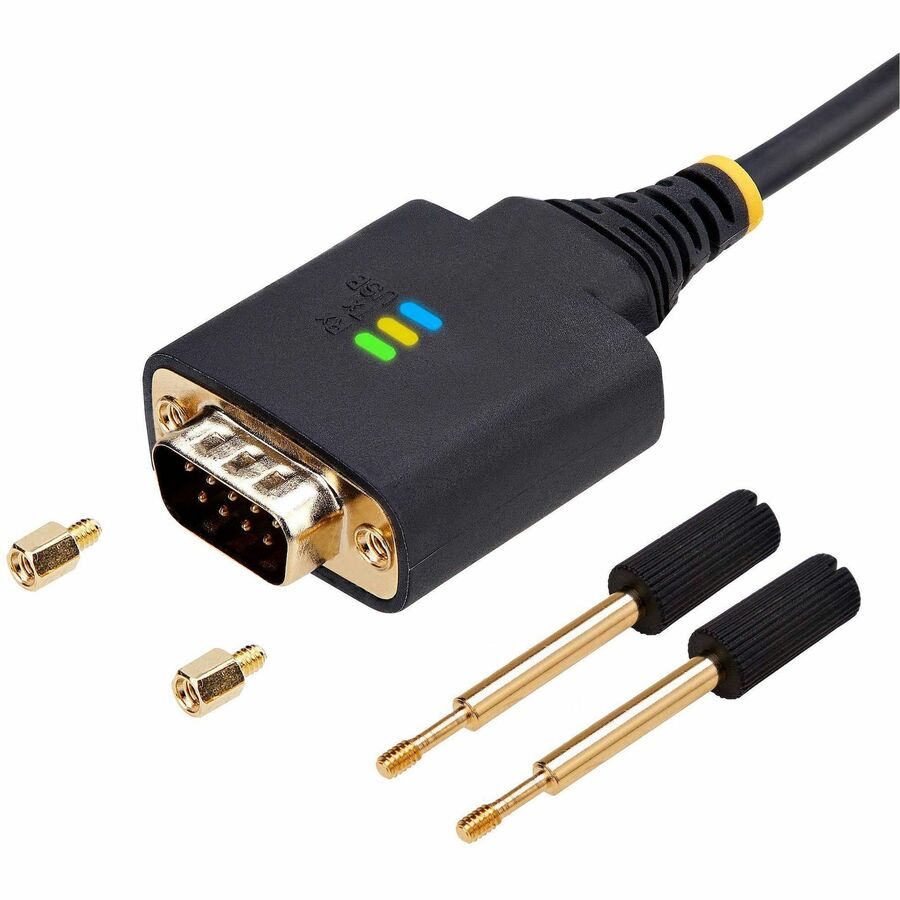 StarTech.com 6.6ft (2m) USB to Serial Adapter Cable, COM Retention, FTDI, DB9 RS232, Interchangeable DB9 Screws/Nuts, Windows/macOS/Linux - Image 7