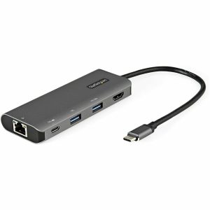 StarTech.com USB C Multiport Adapter - 10Gbps USB 3.1 Gen 2 Type-C Mini Dock - 4K 30Hz HDMI - 100W PD Passthrough - 3xUSB/GbE - 10" Cable