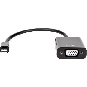 Rocstor Premium Mini DisplayPort to VGA Video Adapter - M/F - For connecting a VGA display to a Mini DisplayPort on a Mac or PC computer - Compatible with mDP DisplayPort on MacBook&reg;, MacBook&reg; Pro, Microsoft&reg; Surface&reg;, Surface&reg; docking stations, Computers or Tablets with Mini Displayport -Resolutions up to 1920x1200 - Thunderbolt&reg; 1 & 2 compatible - Black - Drivers are not required - ADAPTER MINI DISPLAYPORT TO VGA