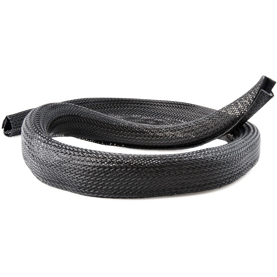 StarTech.com 10ft (3m) Cable Management Sleeve, Braided Mesh Wire Wraps/Floor Cable Covers, Computer Cable Manager/Cord Concealer - Image 3