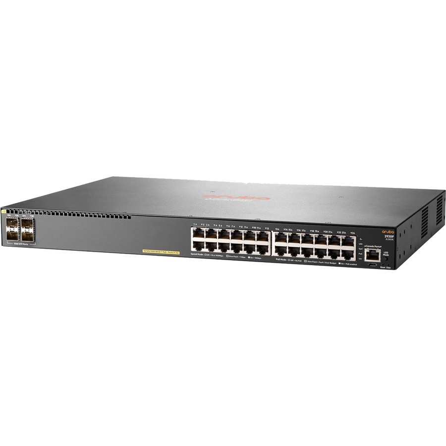 HPE Aruba 2930F 24G PoE+ 4SFP Switch - Image 2