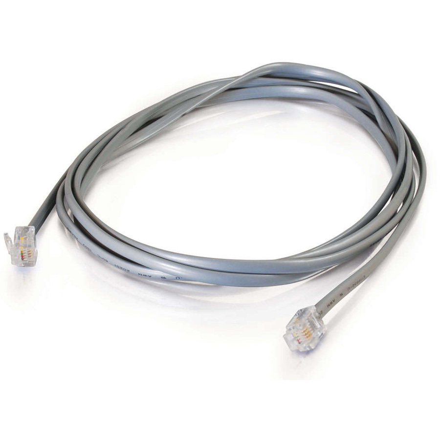 C2G 14ft RJ11 Modular Telephone Cable - Image 2