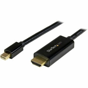 StarTech.com 6ft (2m) Mini DisplayPort to HDMI Cable, 4K 30Hz Video, Mini DP to HDMI Adapter/Converter Cable, mDP to HDMI Monitor/Display